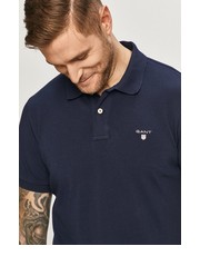 T-shirt - koszulka męska Polo kolor granatowy gładki - Answear.com Gant