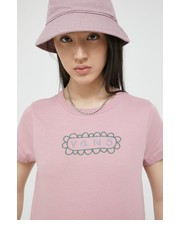 Bluzka t-shirt bawełniany kolor różowy - Answear.com Vans