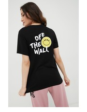Bluzka t-shirt bawełniany kolor czarny - Answear.com Vans