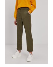 Spodnie Spodnie damskie kolor beżowy szerokie high waist - Answear.com Vans