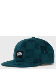 Czapka czapka sztruksowa kolor turkusowy z aplikacją - Answear.com Vans