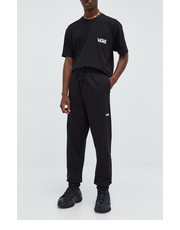 Spodnie męskie spodnie dresowe bawełniane męskie kolor czarny z aplikacją - Answear.com Vans