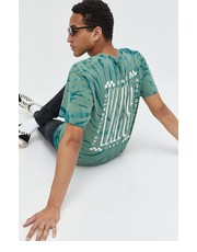T-shirt - koszulka męska t-shirt bawełniany kolor zielony z nadrukiem - Answear.com Vans
