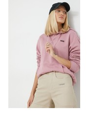 Bluza bluza bawełniana damska kolor różowy z kapturem gładka - Answear.com Vans
