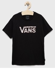 Koszulka t-shirt bawełniany dziecięcy kolor czarny - Answear.com Vans