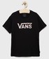 Koszulka Vans t-shirt bawełniany dziecięcy kolor czarny