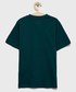 Koszulka Vans t-shirt bawełniany dziecięcy kolor zielony z nadrukiem
