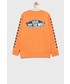 Bluza Vans bluza bawełniana dziecięca kolor pomarańczowy z nadrukiem
