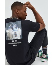 T-shirt - koszulka męska t-shirt bawełniany  x Star Wars kolor czarny z nadrukiem - Answear.com Dc