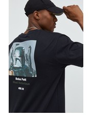 T-shirt - koszulka męska t-shirt bawełniany  x Star Wars kolor czarny z nadrukiem - Answear.com Dc