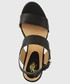 Sandały na obcasie U.S. Polo Assn . sandały damskie kolor czarny na koturnie