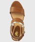 Sandały na obcasie U.S. Polo Assn . sandały damskie kolor brązowy na koturnie