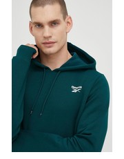 Bluza męska bluza męska kolor zielony z kapturem z nadrukiem - Answear.com Reebok