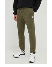 Spodnie męskie spodnie dresowe męskie kolor zielony z nadrukiem - Answear.com Reebok