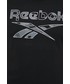 T-shirt - koszulka męska Reebok t-shirt bawełniany kolor czarny z nadrukiem