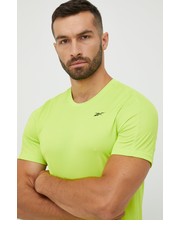 T-shirt - koszulka męska t-shirt treningowy Tech kolor zielony gładki - Answear.com Reebok