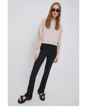 Bluza bluza damska kolor beżowy gładka - Answear.com Reebok