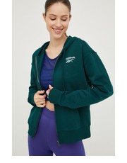 Bluza bluza damska kolor zielony z kapturem gładka - Answear.com Reebok