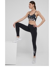 Legginsy legginsy treningowe damskie kolor czarny z nadrukiem - Answear.com Reebok