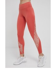 Legginsy legginsy treningowe damskie kolor pomarańczowy wzorzyste - Answear.com Reebok