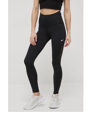 Legginsy legginsy treningowe Lux Perform damskie kolor czarny gładkie - Answear.com Reebok