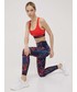Legginsy Reebok legginsy treningowe Lux Perform damskie kolor granatowy wzorzyste