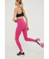 Legginsy Reebok legginsy treningowe Lux damskie kolor różowy gładkie