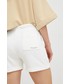 Spodnie Marc O'Polo Marc OPolo szorty bawełniane damskie kolor biały gładkie high waist