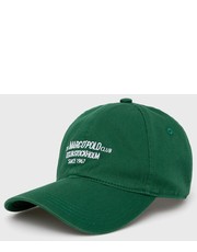 Czapka Marc OPolo czapka bawełniana kolor zielony z aplikacją - Answear.com Marc O'Polo