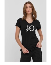 Bluzka t-shirt bawełniany kolor czarny - Answear.com Liu Jo