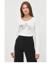 Bluzka longsleeve bawełniany kolor biały - Answear.com Liu Jo