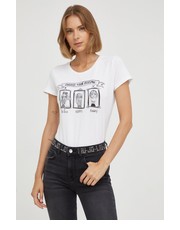 Bluzka t-shirt damski kolor biały - Answear.com Liu Jo