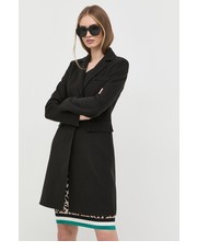 Płaszcz płaszcz z domieszką wełny kolor czarny przejściowy - Answear.com Liu Jo