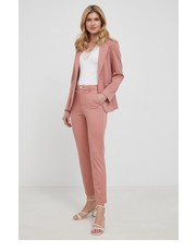 Spodnie spodnie damskie kolor różowy proste high waist - Answear.com Liu Jo