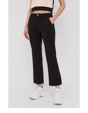 Spodnie spodnie damskie kolor czarny proste medium waist - Answear.com Liu Jo