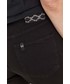 Spodnie Liu Jo szorty jeansowe damskie kolor czarny gładkie high waist
