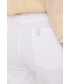 Spodnie Liu Jo szorty jeansowe damskie kolor biały gładkie high waist