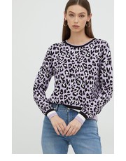 Sweter sweter damski kolor fioletowy lekki - Answear.com Liu Jo