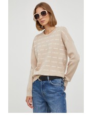 Sweter sweter damski kolor beżowy lekki - Answear.com Liu Jo
