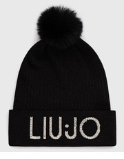 Czapka czapka kolor czarny z cienkiej dzianiny - Answear.com Liu Jo