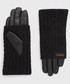 Rękawiczki Liu Jo rękawiczki skórzane damskie kolor czarny