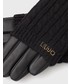 Rękawiczki Liu Jo rękawiczki skórzane damskie kolor czarny