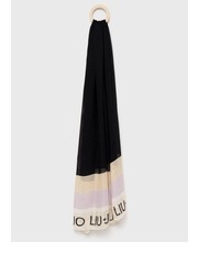 Szalik szal damski kolor czarny wzorzysty - Answear.com Liu Jo