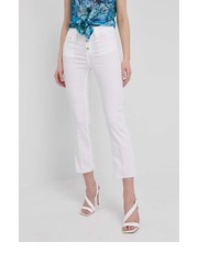 Jeansy spodnie damskie kolor biały medium waist - Answear.com Liu Jo