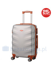 walizka Mała walizka  EXCLUSIVE 6881 S Srebro brązowa - kemer.pl