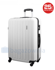 walizka Średnia walizka  DUBAI 8203M Biała - kemer.pl