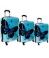 Walizka Kemer Duża walizka  PRINT L Niebieski Motyl
