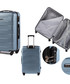 Walizka Kemer Mała kabinowa walizka  401 S Metaliczny Niebieski