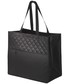 Shopper bag Kemer Pikowana laminowana torba na zakupy  Carry-All Czarna