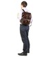 Plecak VOOC Duży plecak skórzany KEMER  Vintage P38 naturalny